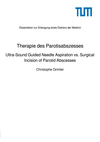 'Cover von Therapie des Parotisabszesses'-Cover