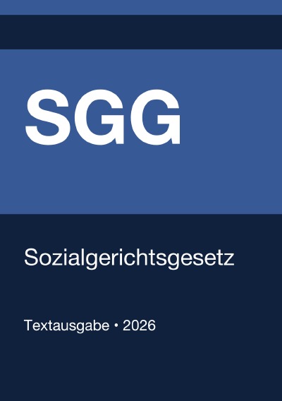 'Cover von SGG – Sozialgerichtsgesetz (Deutschland) 2026'-Cover