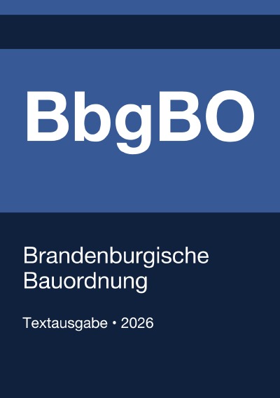 'Cover von BbgBO – Brandenburgische Bauordnung 2026'-Cover