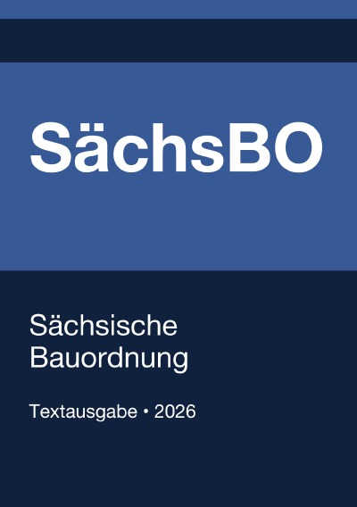 'Cover von SächsBO – Sächsische Bauordnung 2026'-Cover