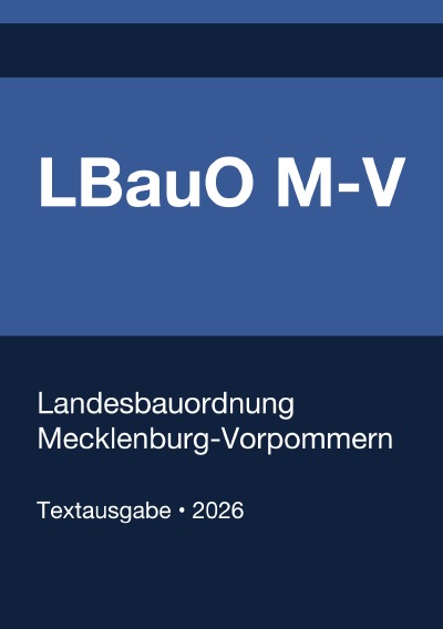 'Cover von LBauO M-V – Landesbauordnung Mecklenburg-Vorpommern 2026'-Cover