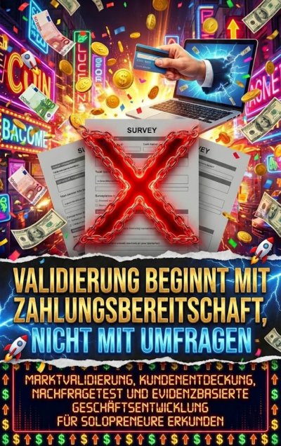 'Cover von Validierung beginnt mit Zahlungsbereitschaft, nicht mit Umfragen'-Cover