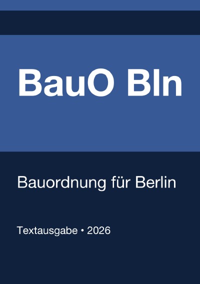 'Cover von BauO Bln – Bauordnung für Berlin 2026'-Cover