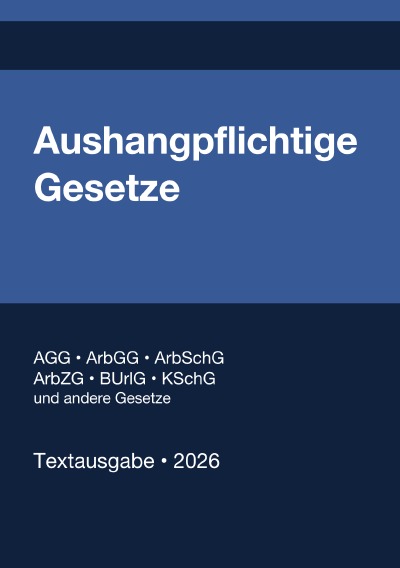 'Cover von Aushangpflichtige Gesetze 2026'-Cover