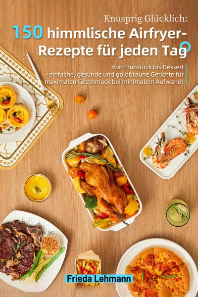 'Cover von Knusprig Glücklich: 150 himmlische Airfryer-Rezepte für jeden Tag'-Cover