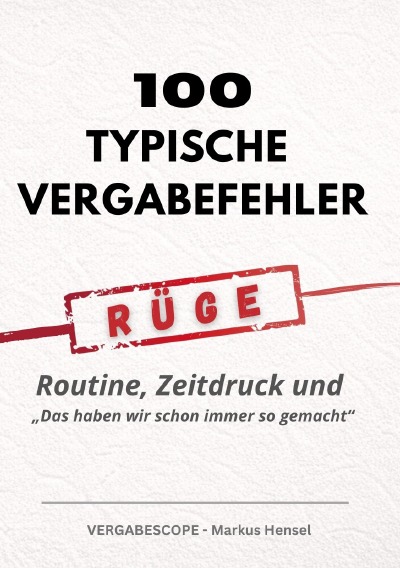 'Cover von 100 typische Vergabefehler'-Cover