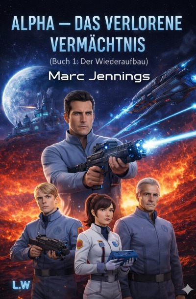 'Cover von ALPHA – DAS VERLORENE VERMÄCHTNIS – Buch 1- Der Wiederaufbau'-Cover