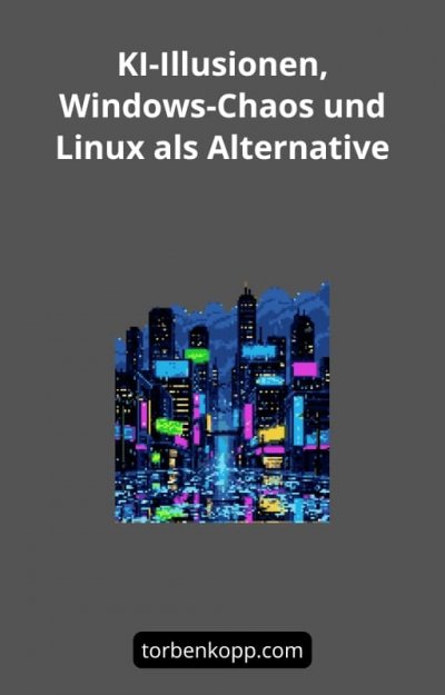 'Cover von KI-Illusionen, Windows-Chaos und Linux als Alternative'-Cover