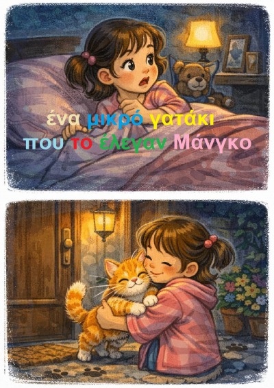 'Cover von Ένα μικρό γατάκι που το έλεγαν Μάνγκο.'-Cover
