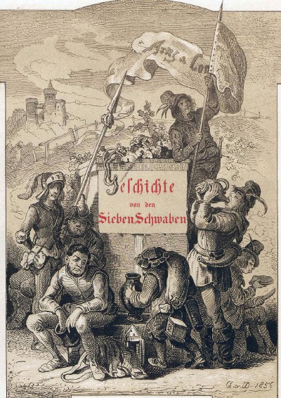 'Cover von Die Abenteuer der sieben Schwaben und des Spiegelschwaben'-Cover