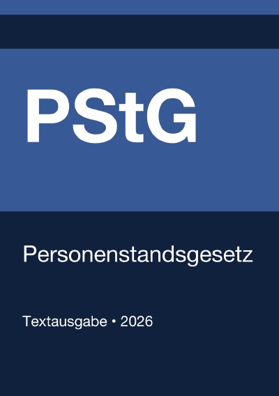 'Cover von PStG – Personenstandsgesetz (Deutschland) 2026'-Cover