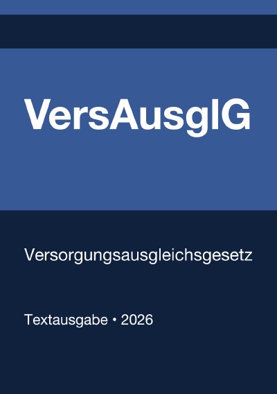 'Cover von VersAusglG – Gesetz über den Versorgungsausgleich (Deutschland) 2026'-Cover