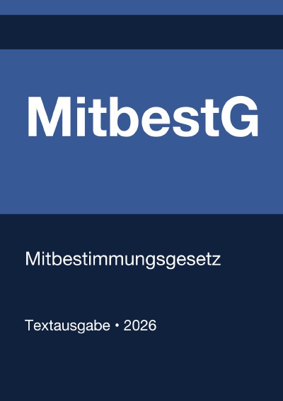 'Cover von MitbestG – Mitbestimmungsgesetz (Deutschland) 2026'-Cover