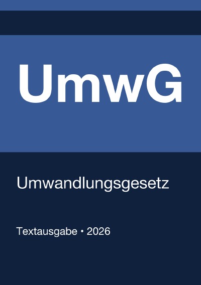 'Cover von UmwG – Umwandlungsgesetz (Deutschland) 2026'-Cover