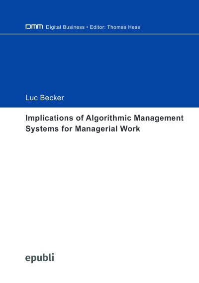 'Cover von Implications of Algorithmic Management Systems for Managerial Work'-Cover
