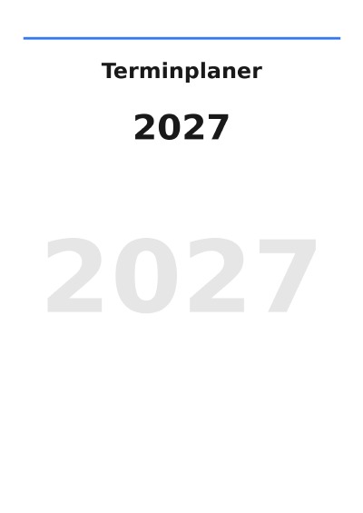 'Cover von Terminplaner 2027 A5'-Cover
