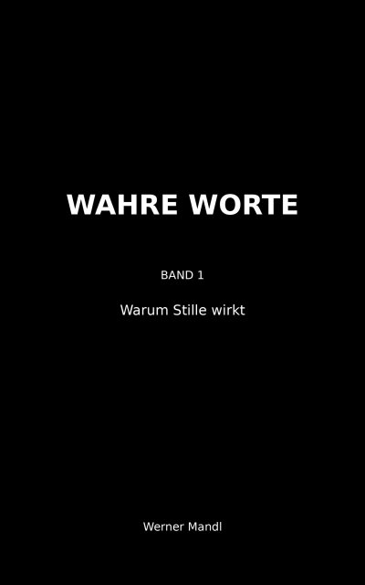 'Cover von Wahre Worte – Band1'-Cover