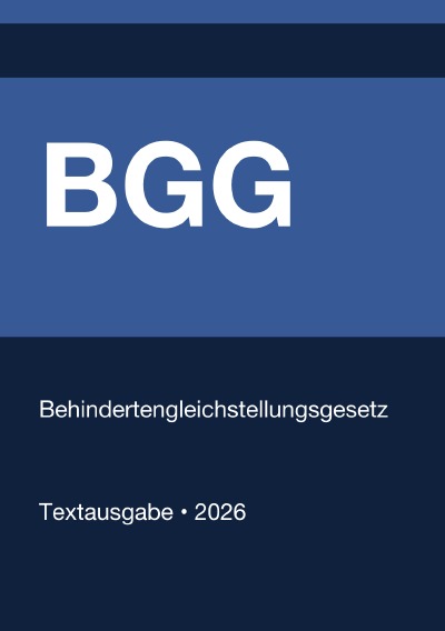 'Cover von BGG – Behindertengleichstellungsgesetz (Deutschland) 2026'-Cover