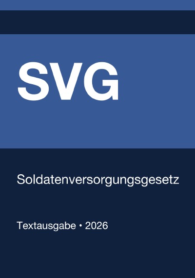 'Cover von SVG – Soldatenversorgungsgesetz (Deutschland) 2026'-Cover