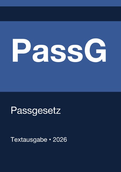 'Cover von PassG – Passgesetz (Deutschland) 2026'-Cover