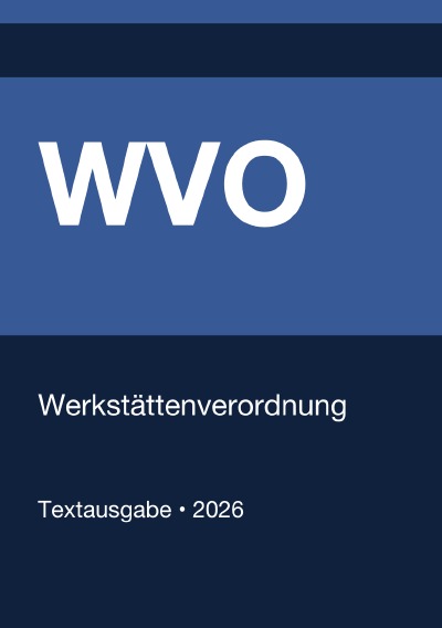 'Cover von WVO – Werkstättenverordnung (Deutschland) 2026'-Cover