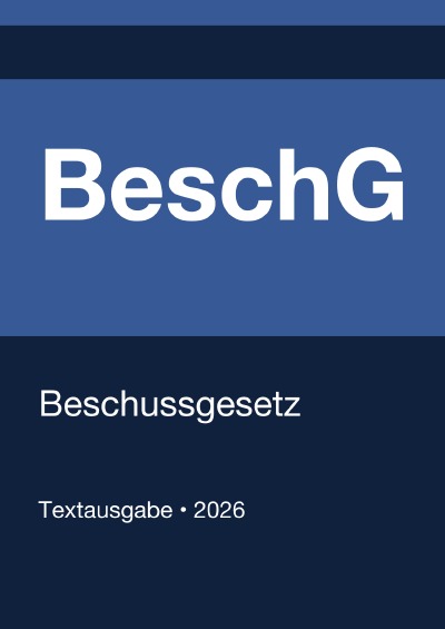 'Cover von BeschG – Beschussgesetz (Deutschland) 2026'-Cover