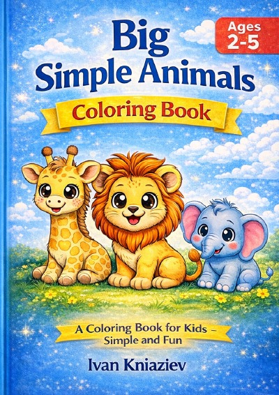 'Cover von Big Simple Animals Coloring Book for Toddlers Ages 2–5'-Cover
