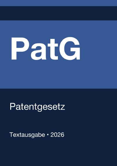 'Cover von PatG – Patentgesetz (Deutschland) 2026'-Cover
