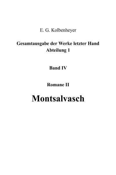 'Cover von Montsalvasch'-Cover
