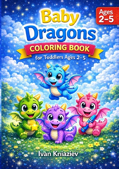 'Cover von Baby Dragons Coloring Book for Toddlers Ages 2–5'-Cover