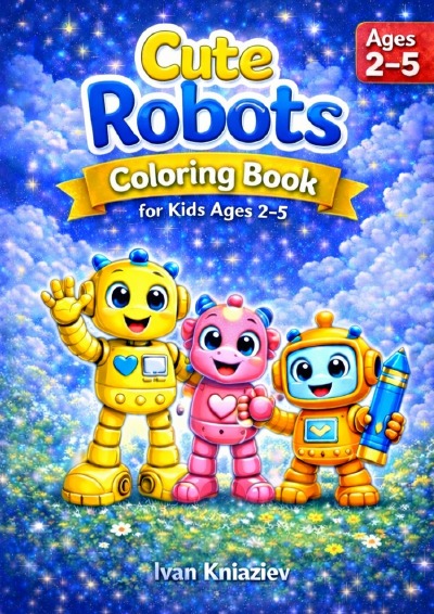 'Cover von Cute Robots – Coloring Book for Kids Ages 2–5'-Cover