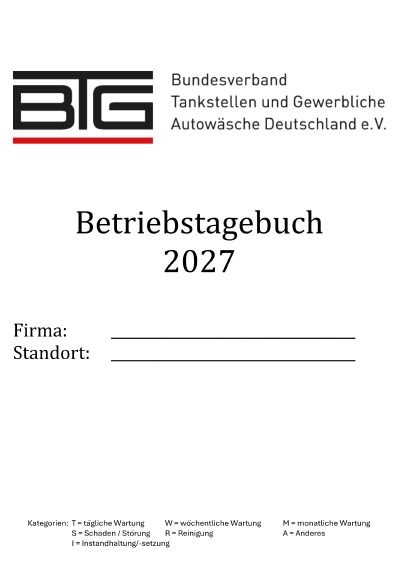 'Cover von Betriebstagebuch 2027'-Cover