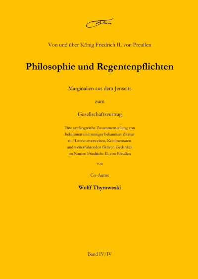 'Cover von Philosophie und Regentenpflichten – Band IV von IV'-Cover