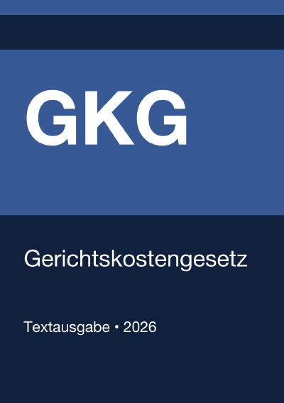 'Cover von GKG – Gerichtskostengesetz (Deutschland) 2026'-Cover