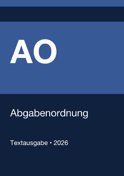 'Cover von AO – Abgabenordnung (Deutschland) 2026'-Cover