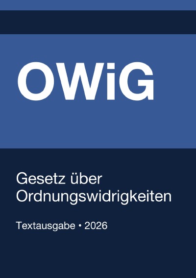 'Cover von OWiG – Gesetz über Ordnungswidrigkeiten (Deutschland) 2026'-Cover