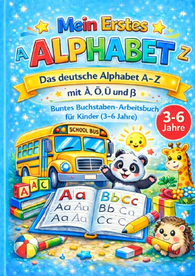 'Cover von Mein erstes Alphabet – Das deutsche Alphabet A–Z mit Ä, Ö, Ü und ß'-Cover