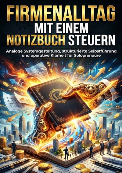 'Cover von Firmenalltag mit einem Notizbuch steuern'-Cover