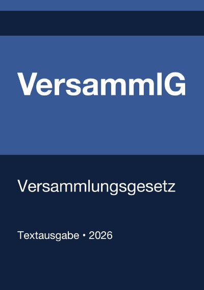 'Cover von VersammlG – Versammlungsgesetz (Deutschland) 2026'-Cover