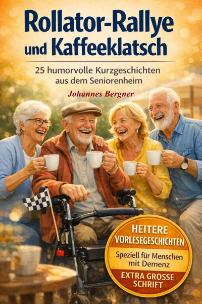 'Cover von Rollator-Rallye und Kaffeeklatsch: 25 humorvolle Kurzgeschichten aus dem Seniorenheim'-Cover