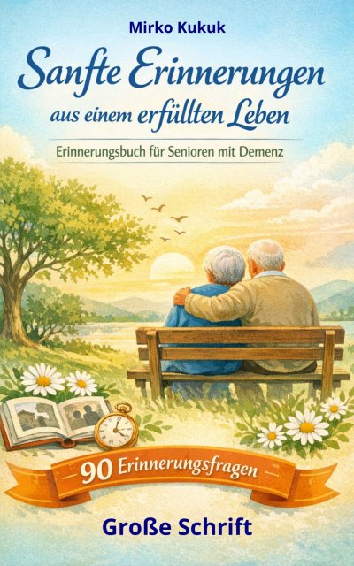 'Cover von Sanfte Erinnerungen aus einem erfüllten Leben: Erinnerungsbuch für Senioren mit Demenz'-Cover