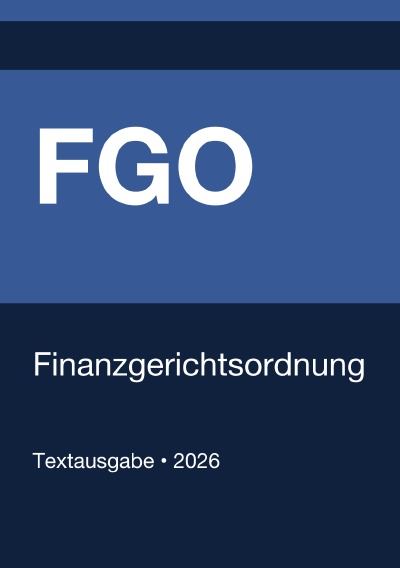 'Cover von FGO – Finanzgerichtsordnung (Deutschland) 2026'-Cover