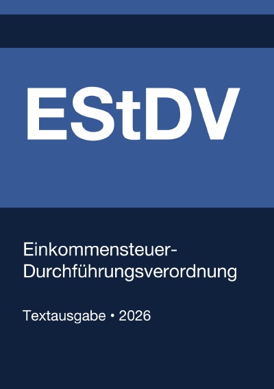 'Cover von EStDV 1955 – Einkommensteuer-Durchführungsverordnung (Deutschland) 2026'-Cover