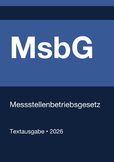 'Cover von MsbG – Messstellenbetriebsgesetz (Deutschland) 2026'-Cover