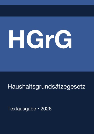 'Cover von HGrG – Haushaltsgrundsätzegesetz (Deutschland) 2026'-Cover