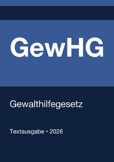 'Cover von GewHG – Gewalthilfegesetz (Deutschland) 2026'-Cover