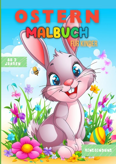 'Cover von Ostern Malbuch für Kinder ab 3 Jahren | A4 Format | Ringbindung'-Cover