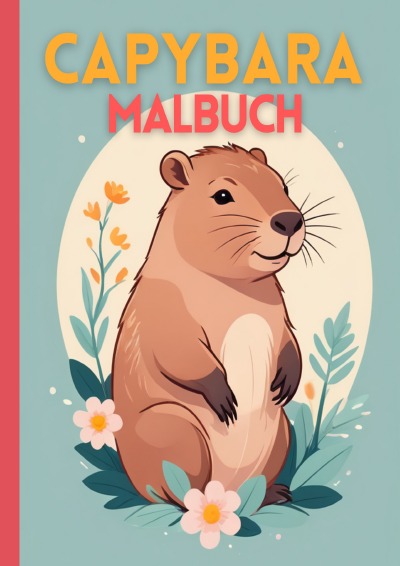 'Cover von Capybara Malbuch für Kinder | Großformat A4'-Cover