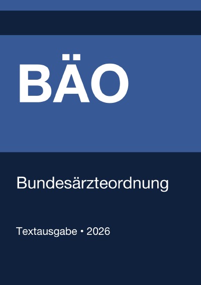 'Cover von BÄO – Bundesärzteordnung (Deutschland) 2026'-Cover