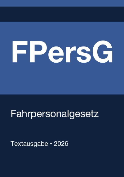 'Cover von FPersG – Fahrpersonalgesetz (Deutschland) 2026'-Cover